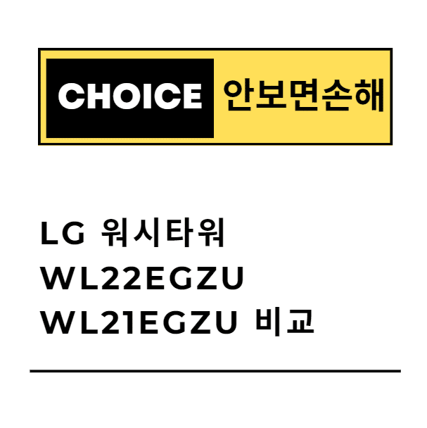 LG 워시타워 WL22EGZU VS WL21EGZU 비교(안보면 손해)