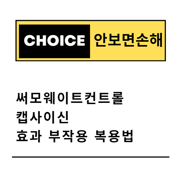 써모 웨이트 컨트롤 캡사이신 효과 부작용 후기(안보면 손해)