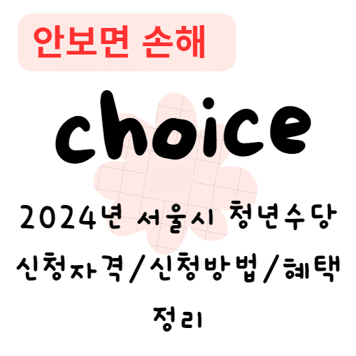 2024년 서울시 청년수당 신청자격/신청방법/혜택정리(안보면 손해) 2024년 서울시 청년수당 신청자격/신청방법/혜택정리(안보면 손해)