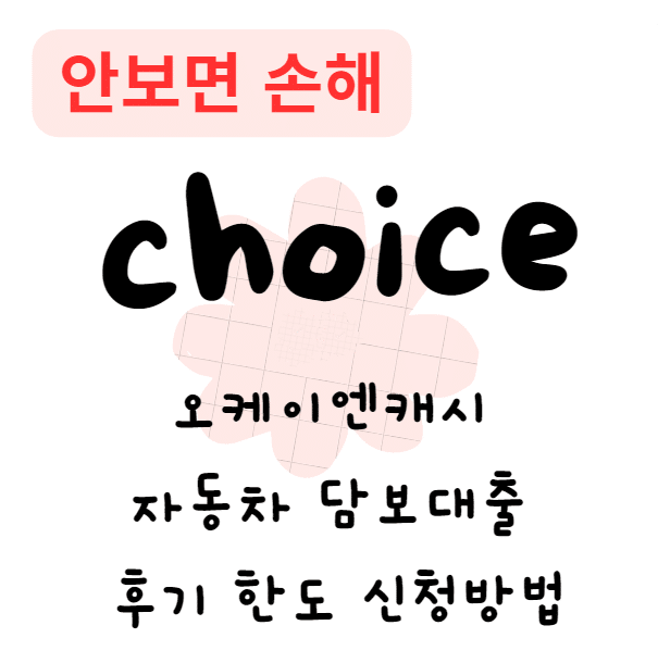 오케이엔캐시 자동차 담보대출 후기 한도 신청방법(안보면 손해)