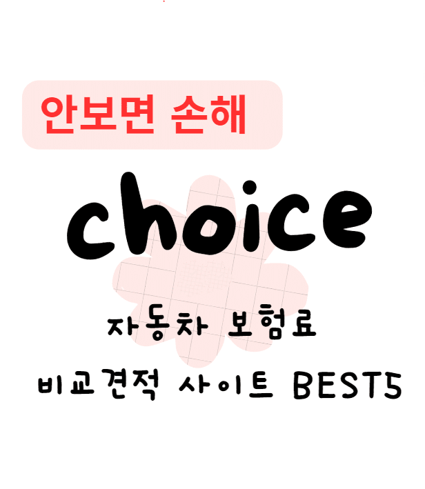 자동차 보험료 비교견적 사이트 BEST5(안보면 손해)