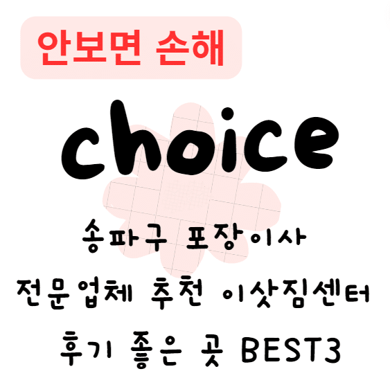 송파구 포장이사 전문업체 추천 이삿짐센터 후기 좋은 곳 BEST3