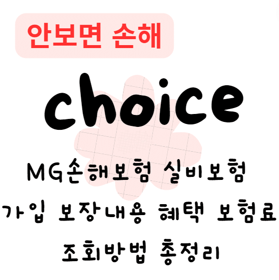 MG손해보험 실비보험 가입 보장내용 혜택 보험료 조회방법 총정리
