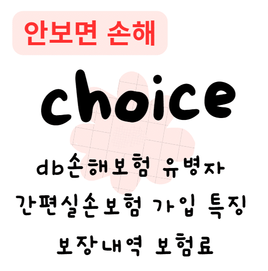 db손해보험 유병자 간편실손보험 가입 특징 보장내역 보험료(안보면 손해)