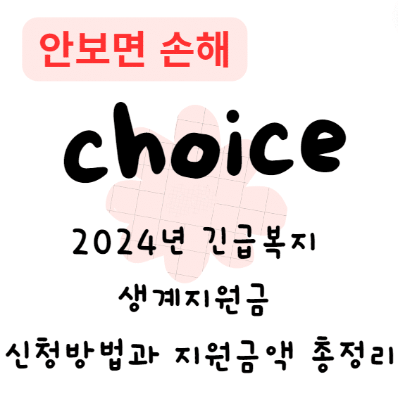 2024년 긴급복지 생계지원금 신청방법과 지원금액 총정리(안보면 손해)