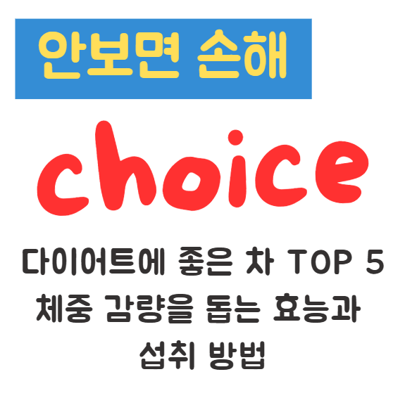 다이어트에 좋은 차 TOP 5 - 체중 감량을 돕는 효능과 섭취 방법