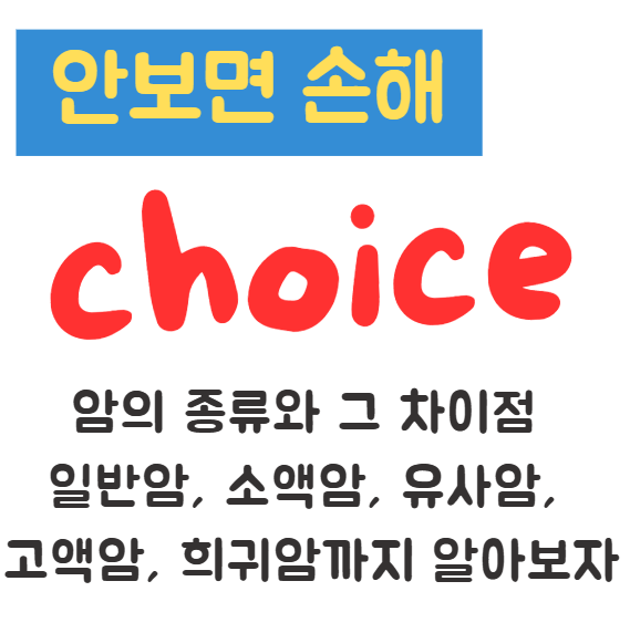 암의 종류와 그 차이점 일반암, 소액암, 유사암, 고액암, 희귀암까지 알아보자 1 암의 종류와 그 차이점 일반암, 소액암, 유사암, 고액암, 희귀암까지 알아보자